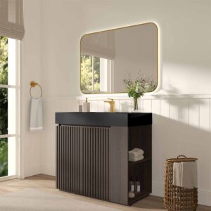 galan 36" smoked bathroom vanity