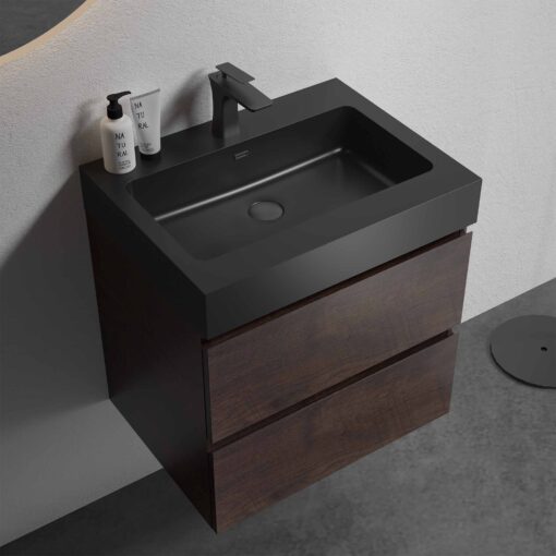 alice 24" walnut bathroom vanity with sink