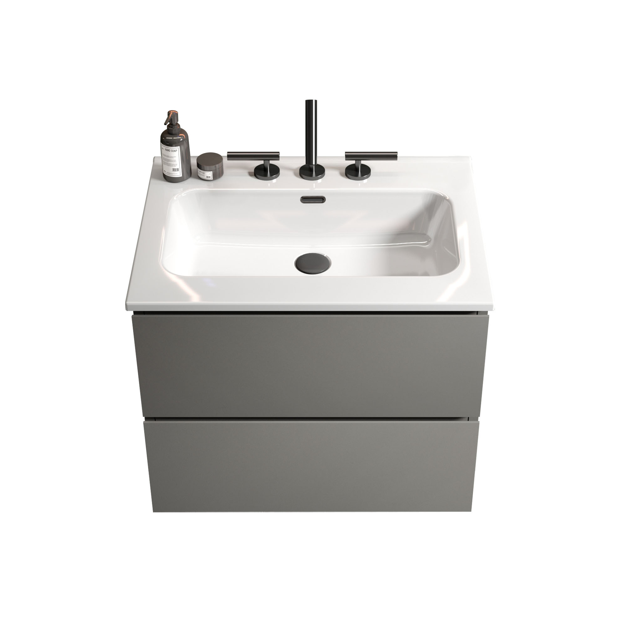 tia 24" space grey bathroom vanity with sink