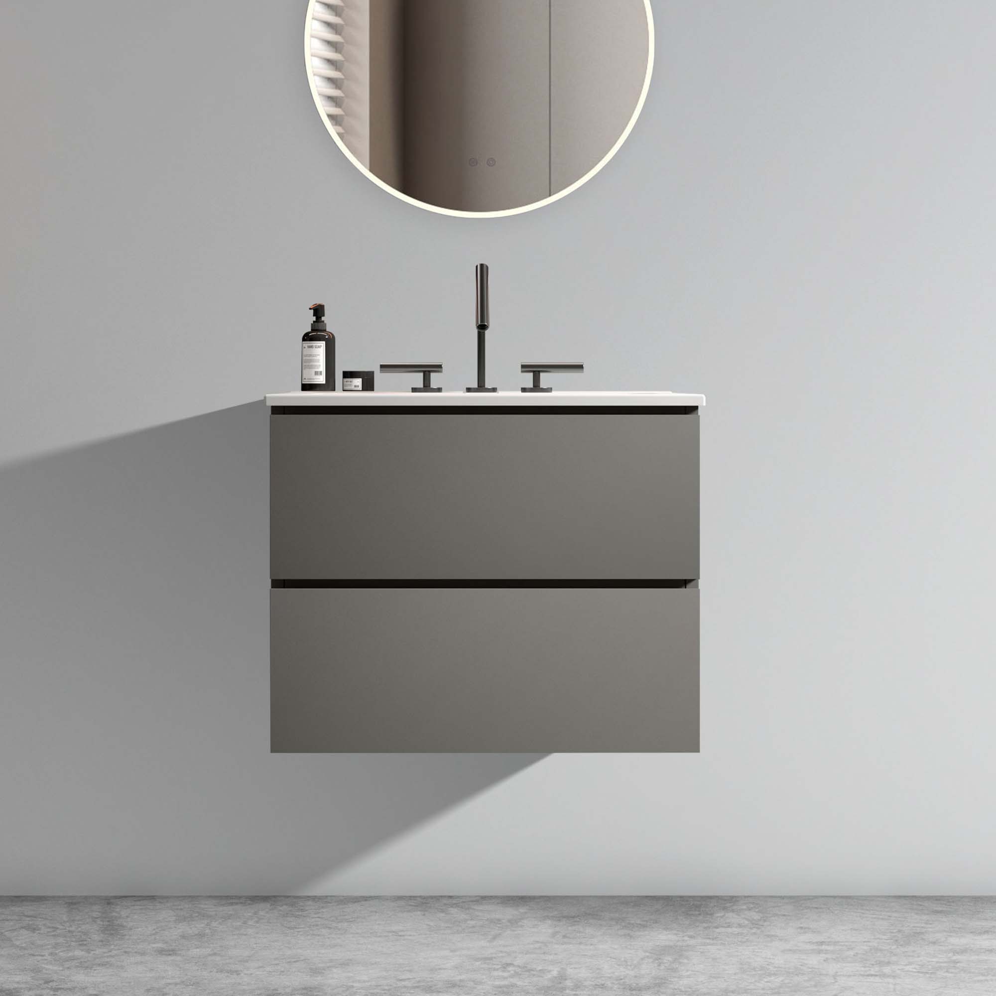 tia 24" space grey bathroom vanity with sink
