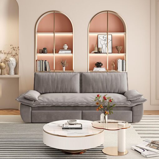 3 in 1 convertible grey sleeper sofa bed