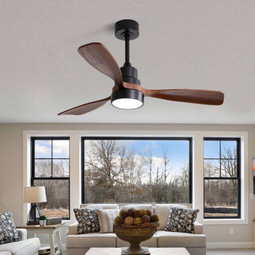 48 inch wood ceiling fan with 3 solid wood blades