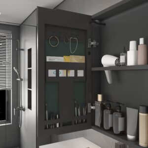 bathroom mirror cabinet 3 door with led