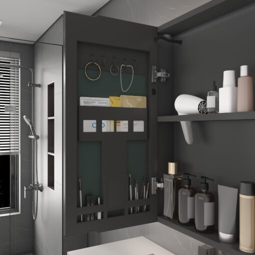 bathroom mirror cabinet 3 door with led