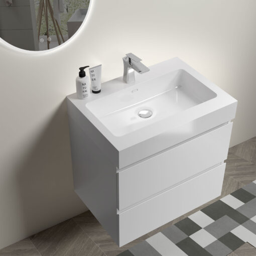 alice 24" white bathroom vanity with sink
