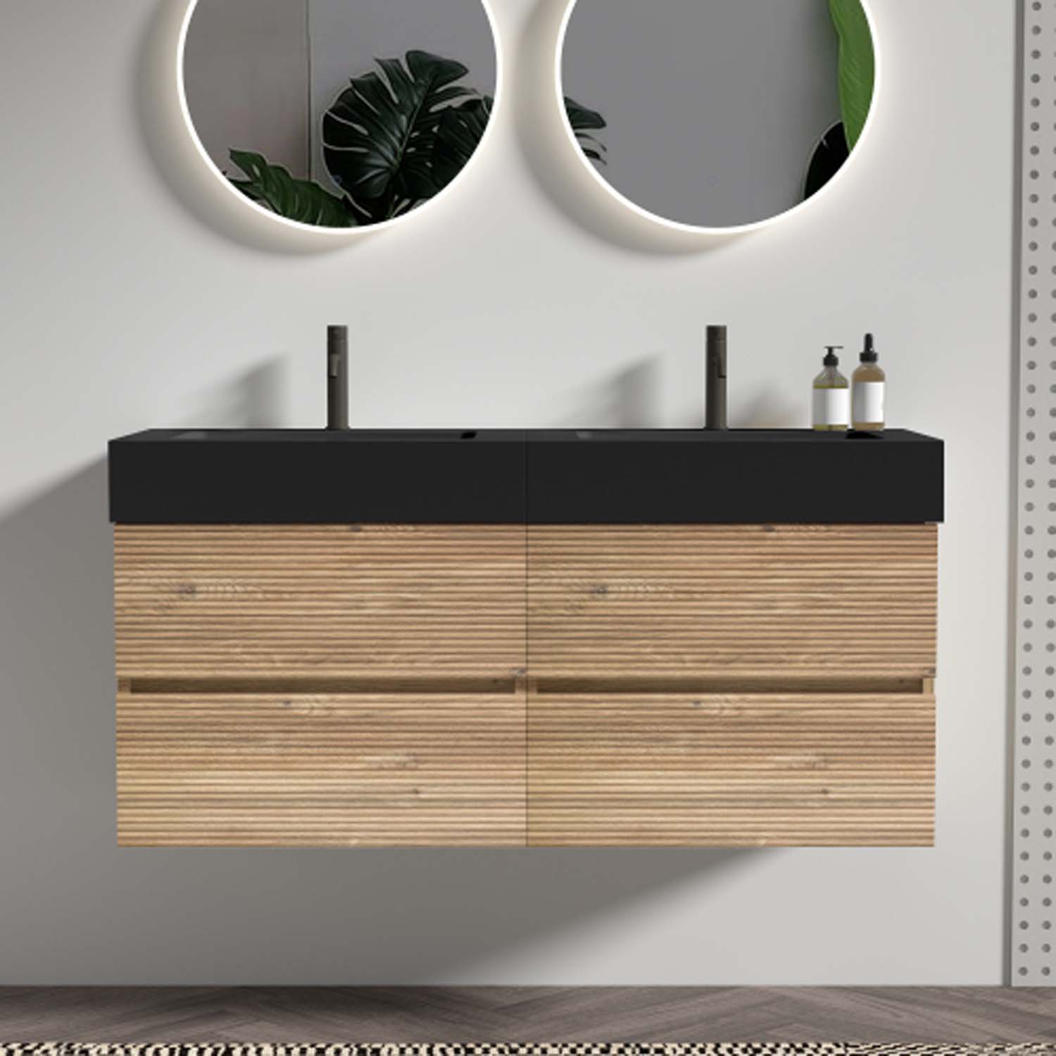 grace 48'' oak bathroom vanity with sink