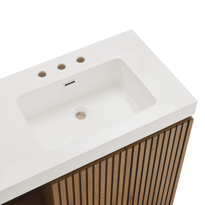 galan 60f" knotty oak bathroom vanity