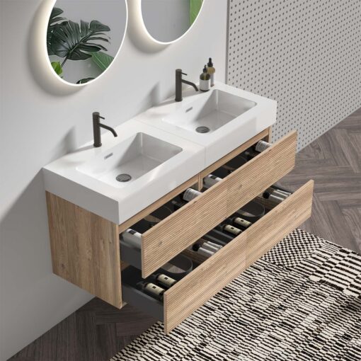 grace 48''oak bathroom vanity with sink