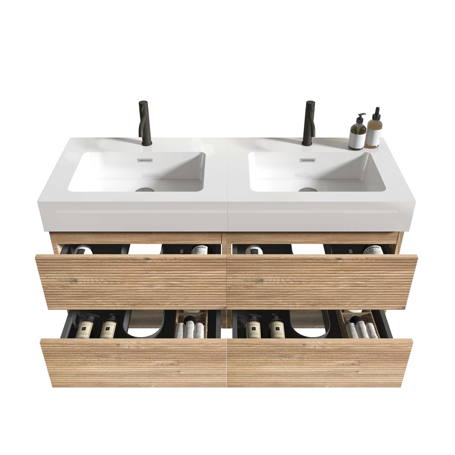 grace 48''oak bathroom vanity with sink