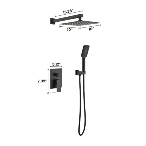 shower system matte black bathroom fixture