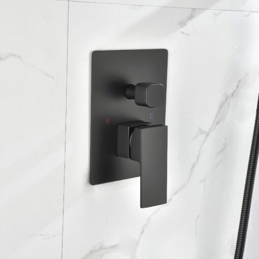 shower system matte black triple function