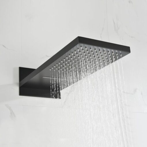 shower system matte black triple function