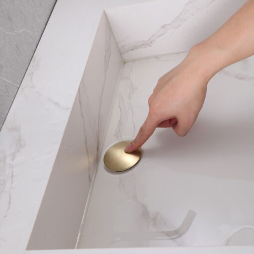 pop up drain brushed gold for bathroom sink