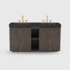 galan 60" winston walnut bathroom vanity