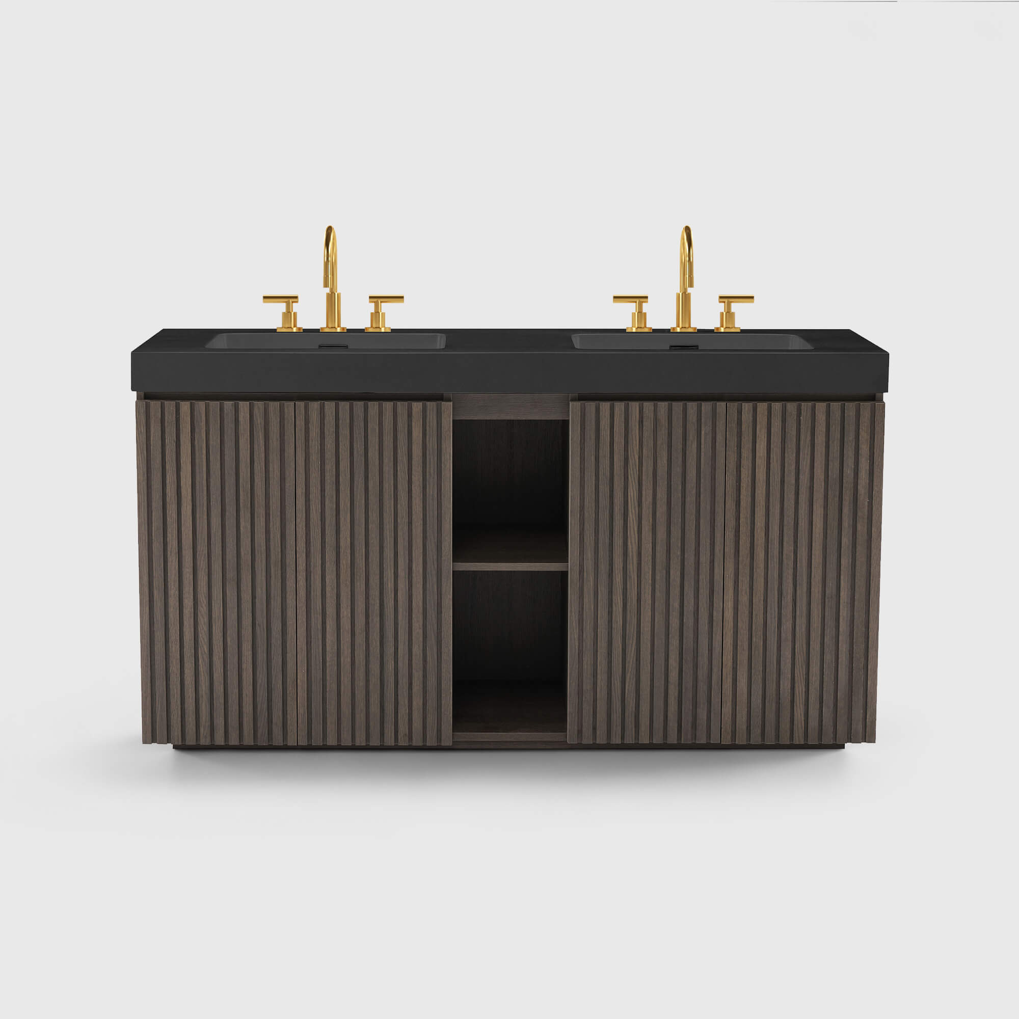 galan 60" winston walnut bathroom vanity