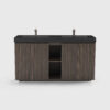 galan 60" smoked oak bathroom vanity
