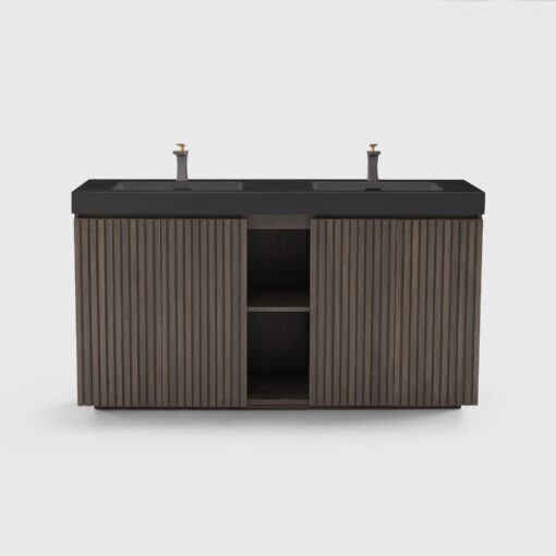 galan 60" smoked oak bathroom vanity