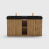 galan 60" knotty oak bathroom vanity
