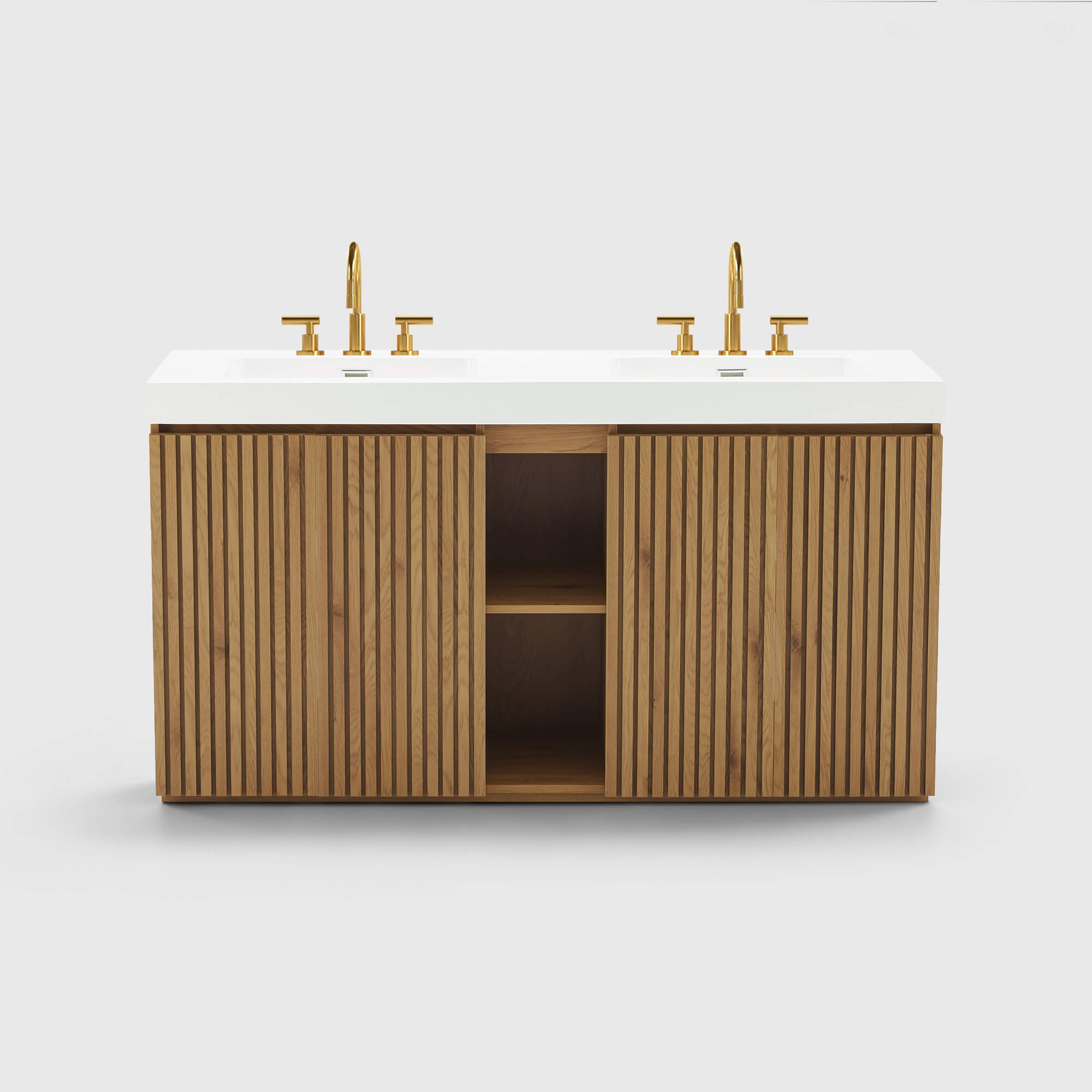 galan 60" light oak bathroom vanity