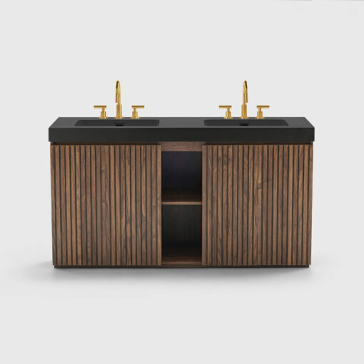 galan 60" winston walnut bathroom vanity