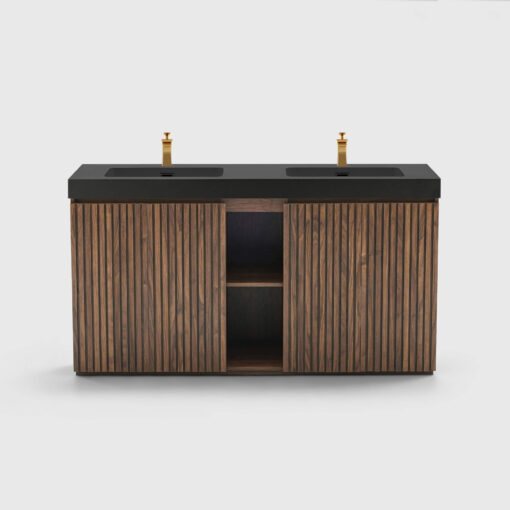 galan 60" winston walnut bathroom vanity