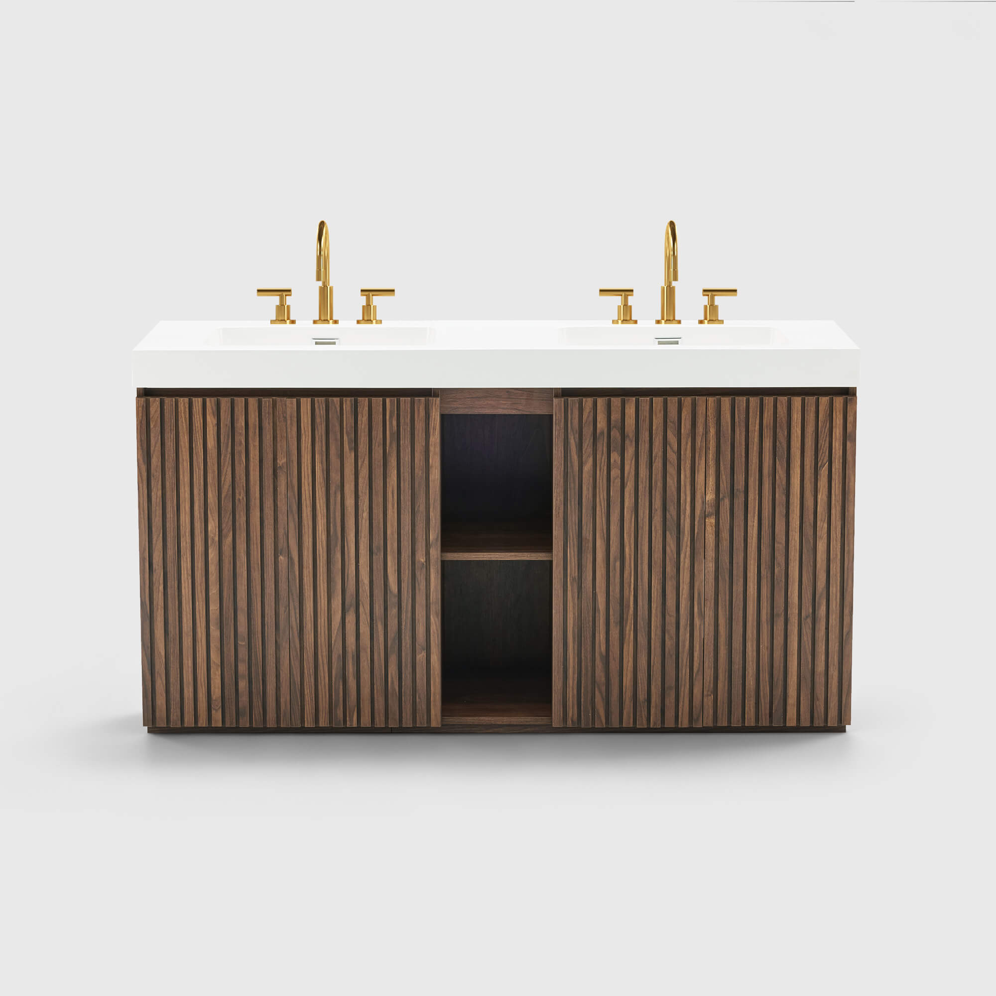galan 60" winston walnut bathroom vanity