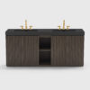 galan 72" smoked oak bathroom vanity