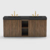 galan 72" winston walnut bathroom vanity