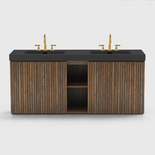 galan 72" winston walnut bathroom vanity
