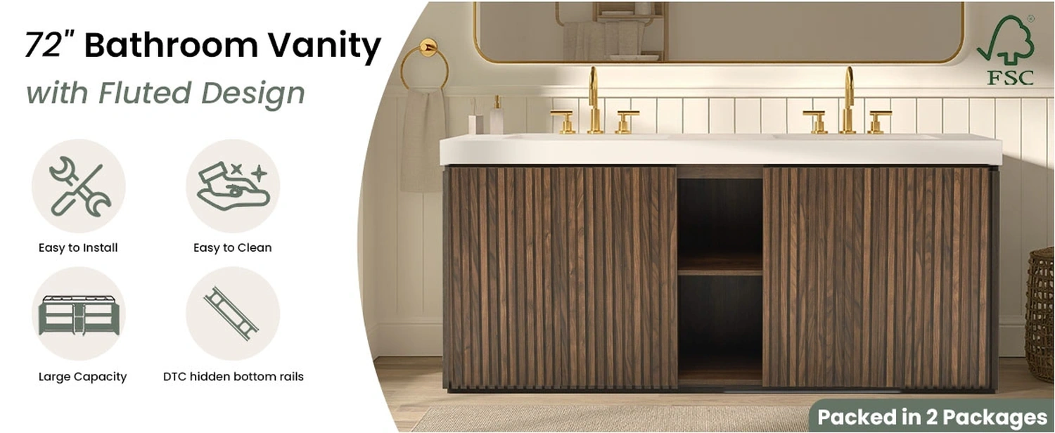galan 72" winston walnut bathroom vanity