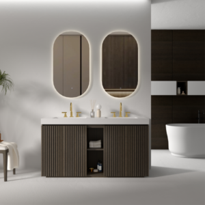 galan 60f" smoked oak bathroom vanity