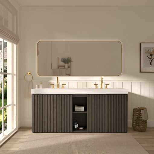 galan 72" smoked bathroom vanity