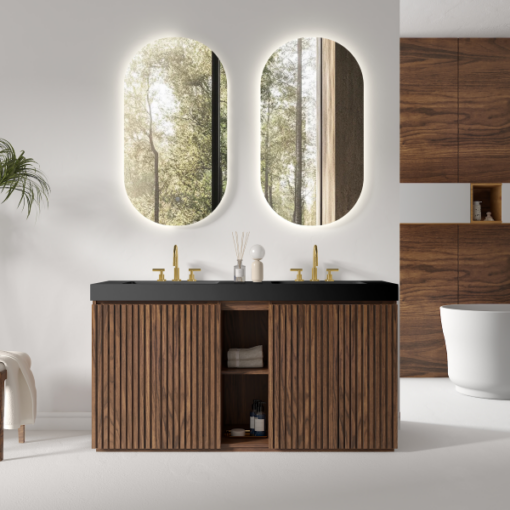 galan 60f" winston walnut bathroom vanity