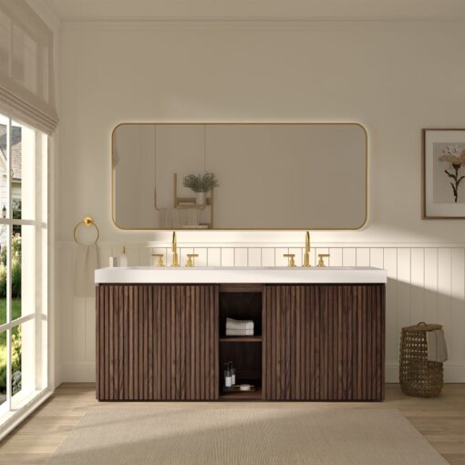 galan 72" winston walnut bathroom vanity