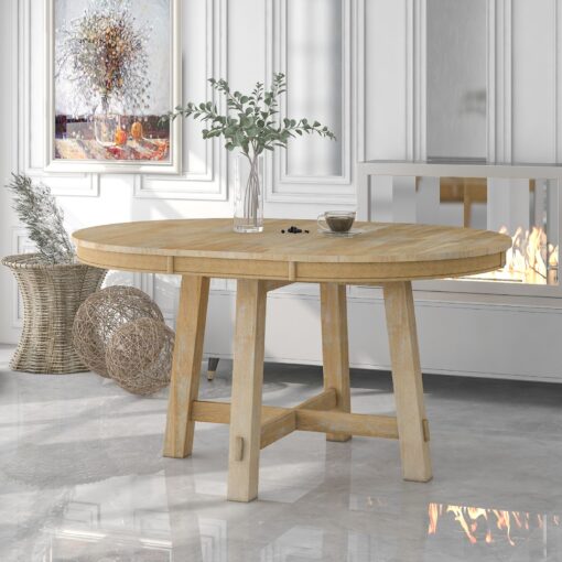 dining table farmhouse round extendable