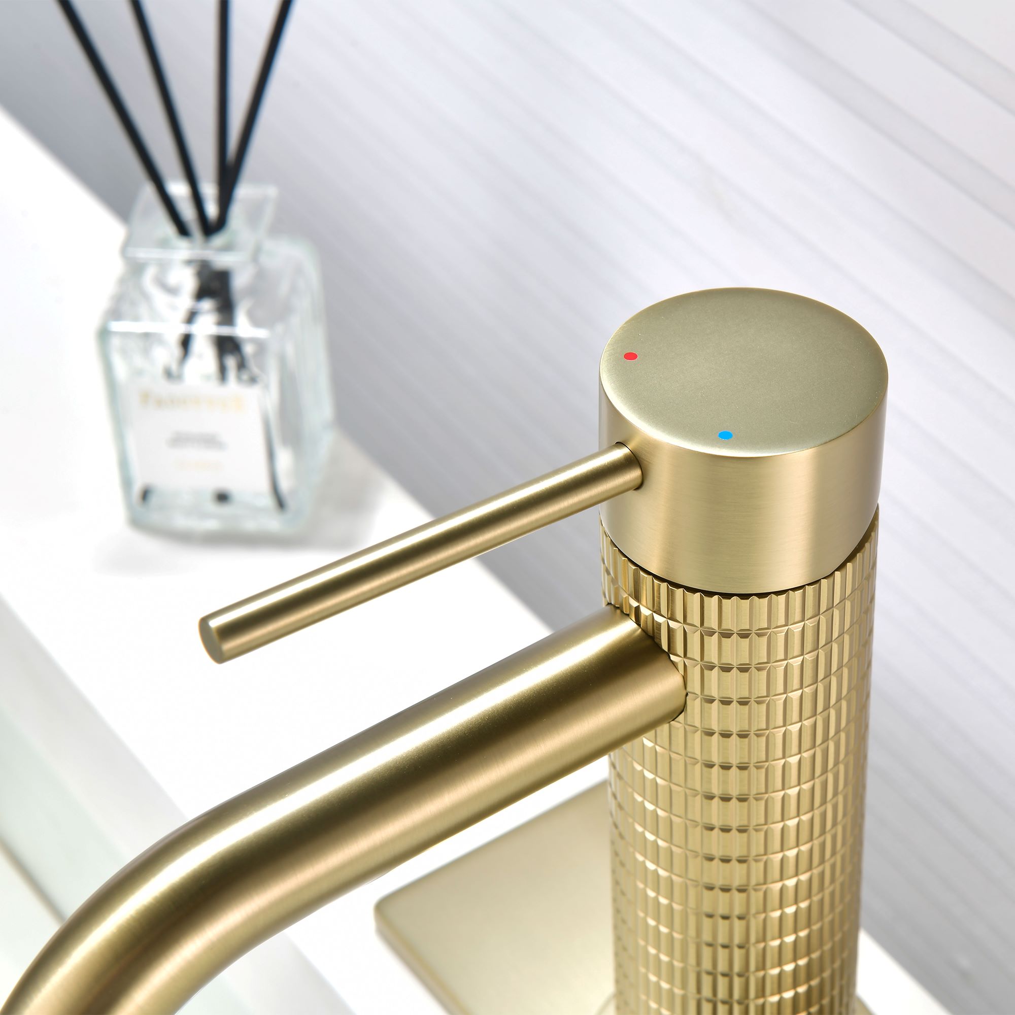 faucet brushed gold single hole for bathroom sink