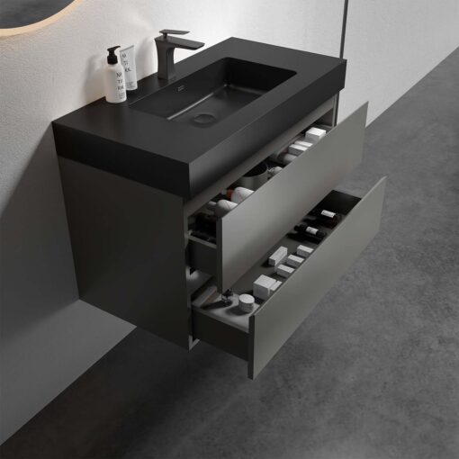 alice 36" gray bathroom vanity with sink
