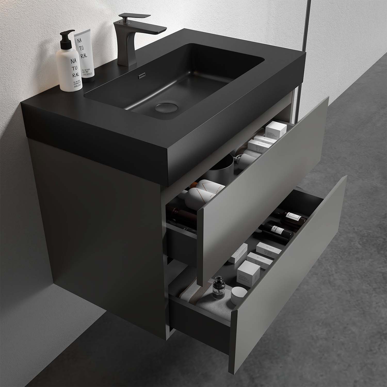 alice 30" gray bathroom vanity with sink