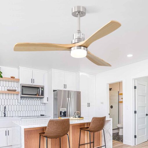 52 inch wood ceiling fan with 3 wood blade