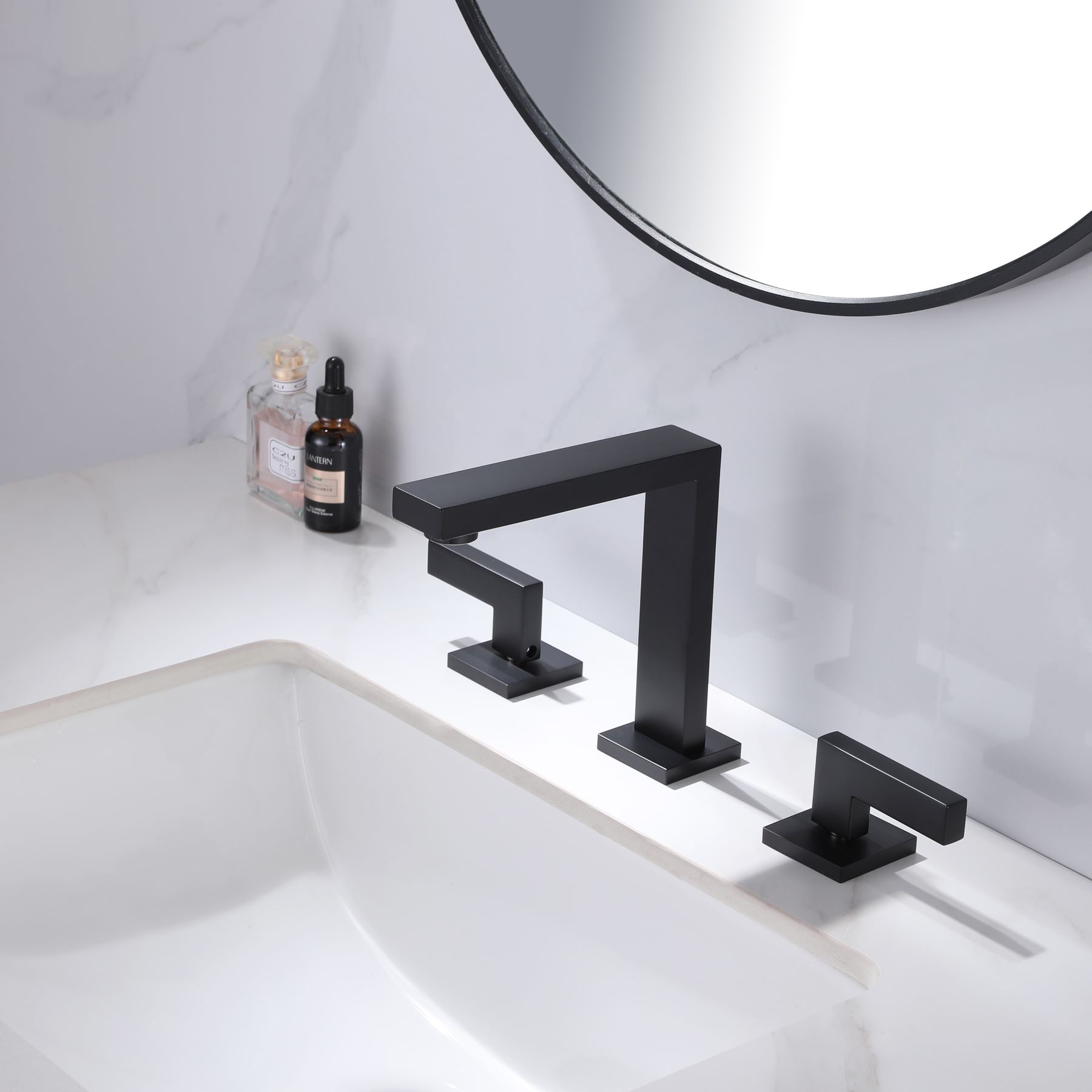 bathroom faucet with pop up drain matte black