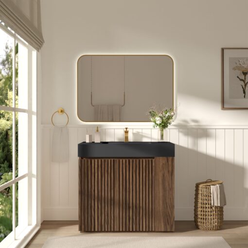 galan 36" winston walnut bathroom vanity