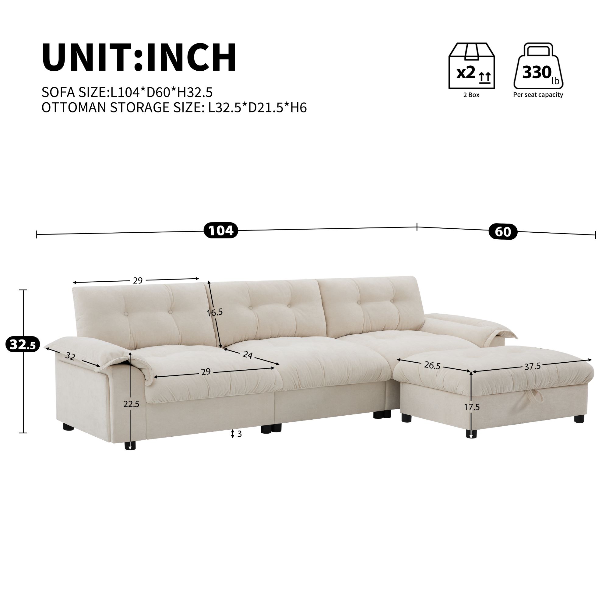 l shape with multifunctional sectional sofa