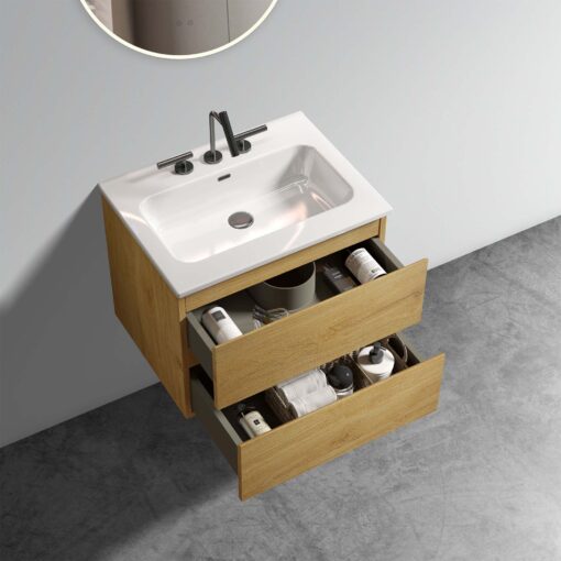 tia 24" natural oak bathroom vanity with sink
