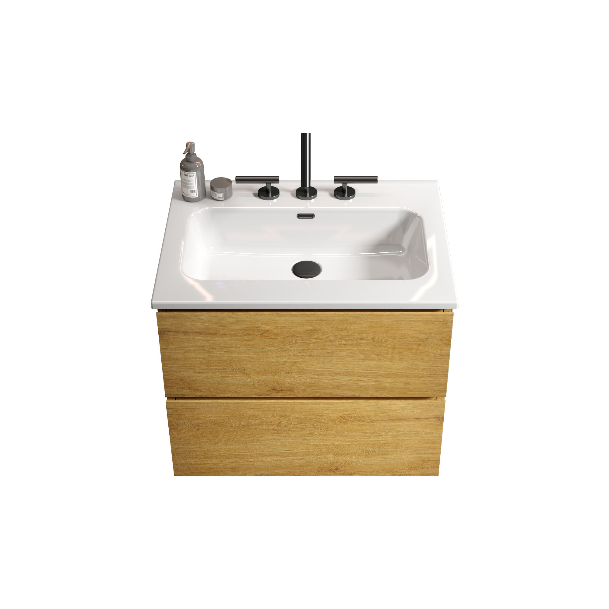 tia 24" natural oak bathroom vanity with sink