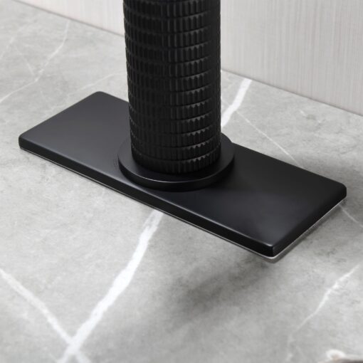 faucet matte black, tall textured for bathroom