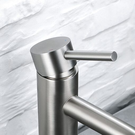 faucet brushed nickel single handle for bathroom