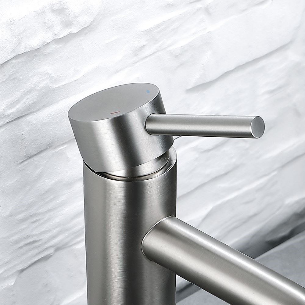 faucet brushed nickel single handle for bathroom