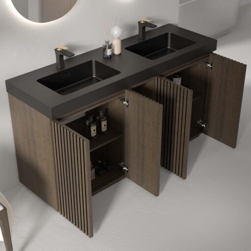 galan 60" smoked bathroom vanity