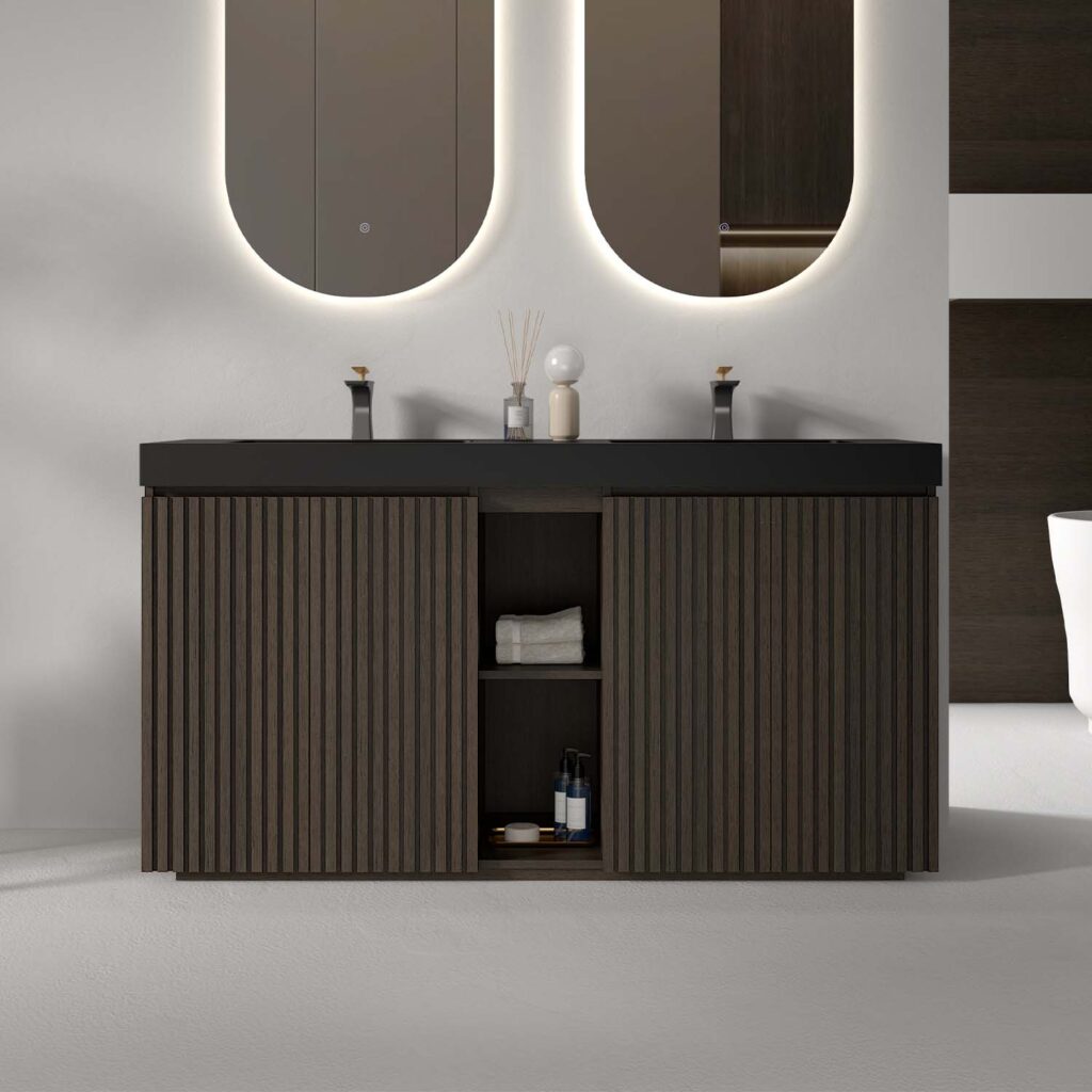 galan 60" smoked bathroom vanity