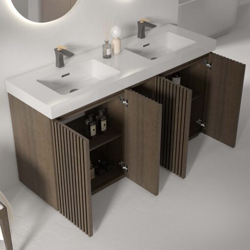 galan 60" smoked bathroom vanity